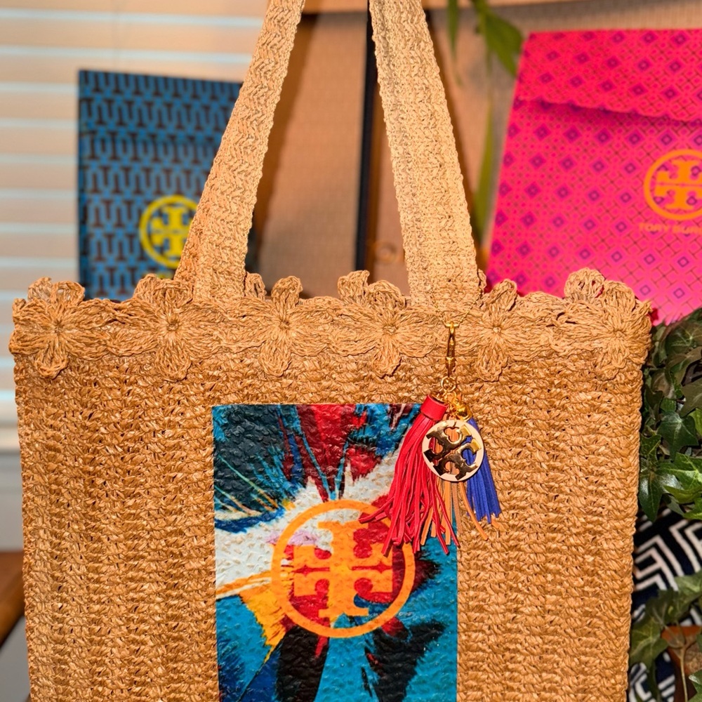 Tory Burch Tan Woven Straw Tote Bag (Handmade by Me!) TODAY ONLY 5/25 LOW PRICE!